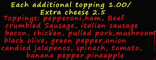 16" BYO "Base Cheese".